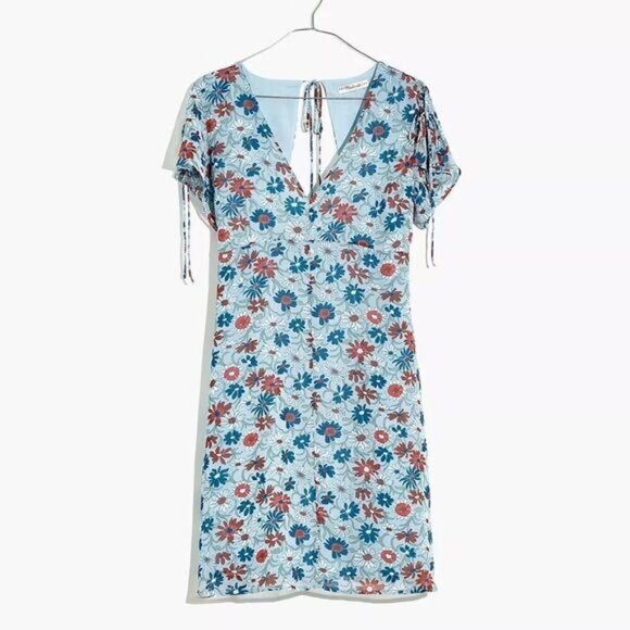 NWOT Madewell Open Back Mini Dress in Wildflower Garden Womens Sz 4 Sold Out - Picture 12 of 12
